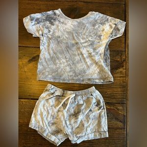 Boys tie die t-shirt shorts set